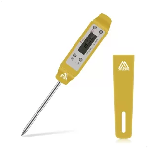 Digital Food Cooking Thermometer 304 18 10 Stainl Steel Thermometer Instant Read Meat Thermometer for BBQ Grill Smoker Milk and