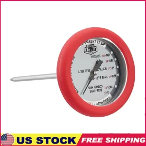 Stainless Steel Meat Thermometer NSF Approved Instant Read Dial Accurate Temperature Gauge Roasting Beef Pork Lamb Chicken