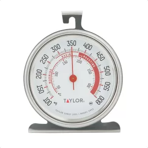 5932 Large Dial Kitchen Cooking Oven Thermometer Kitchen Food Grill Thermometer 3.25 Inch Dial Stainl Steel Sier