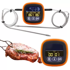 Digital Meat Kitchen Thermometer Touch Screen Waterproof Meat Temperature Probe Oven Cooking BBQ Temperature Meter for Grilling