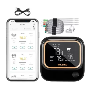 Best Selling 5GHz WiFi & Bluetooth 5.1 Meat Thermometer, WiFi Grill Meat Thermometer for Grilling Smoker BBQ Cooking