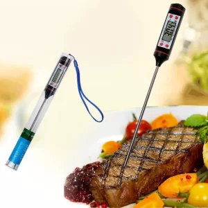 Food Grill Thermometer Instant Read Cooking Barbecue Oven-Safe Cooking Tools for Household Kitchen Helping Decor