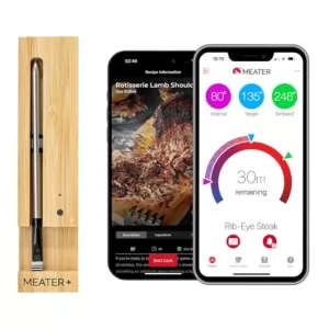 Plus: Smart Bluetooth Wireless Meat Thermometer Digital BBQ Grill Oven Smoker Air Fryer Kitchen Perfect for Steak Chicken Turke