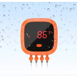 High quality with Magnet, Timer, Alarm and 4 Probes, BBQ Grill Digital Wireless Meat Thermometer for Cooking, Smoker, Kitchen
