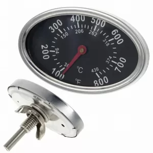 BBQ Grill Thermometer Replacement Barbecue BBQ Temp Gauge Easy-to-Read Gas Grill Heat Indicator Metal for Grill/Barbecue/Oven