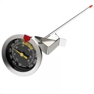Oil Deep Fry Thermometer Candy Thermometer with 12 inch Stem and Pot ClipInstant Read Food Meat Thermometer for Smoker Baking G