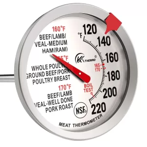 Cooking Meat Thermometer with Silicone Pad Oven, Meat Baking Thermometer, Suitable for Poultry, Baking, Barbecue and Cooking