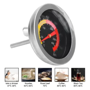 Instant Read Oven Thermometer for Kitchen Home Baking Household Cooking Temp Gauge 0-400℃ BBQ Smoker Grill Thermometer