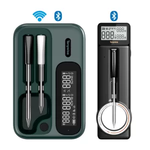 Tempwise 1/2 Probes Wireless Meat Thermometer Indoor Outdoor BBQ Thermometer with Ultra Thin Probe for Cooking,Roasting,Smoking