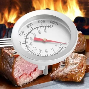 H9EC Stainless Steel Barbecue BBQ Smoker Grill 50-500℃ Thermometer Temperature Gauge