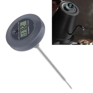 Digital Instant Read Thermometer Portable 304 Stainless Steel Probe Accurate Instant Read Thermometer for Milk Frothing