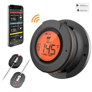 Food Cooking Bluetooth Wireless BBQ Remote Thermometer Probes Smart Digital Bluetooth Barbecue Thermometer Free App Control