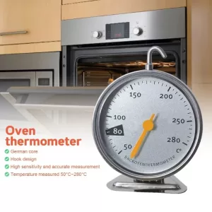 Celsius Oven Thermometer Stainless Steel Stand Large Dial Baking BBQ Cooking Meat Food Temperature Measurement Tools