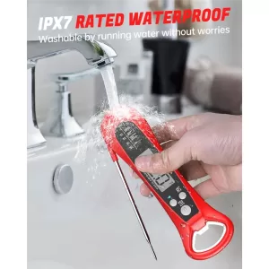 2PCS Meat Thermometer Digital Instant Read Meat Thermometer For Grill And Cooking Food Thermometer For Kitchen BBQ Easy To Use-A