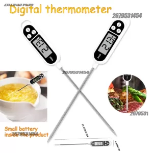 Digital Thermometer Stainless Steel Probe Cooking Food Barbecue Stove Water Milk Oil Liquid Meat Digital Kitchen Thermometer