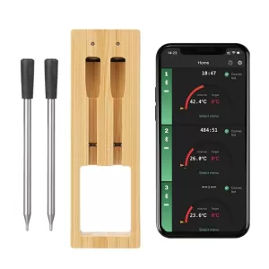 New Smart Bluetooth BBQ Thermometer Meat Food Steak Thermometer For Oven Grill Smoker Barbecue Kitchen Cooking Temp- 40-100 ℃