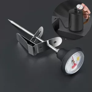 Stainless Steel Thermometer Hand Brewed Coffee Pot Matching Milk Latte Cup Clamp Type Temperature Probe Thermometer Kitchen Tool