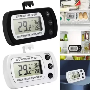 1PC Fridge Thermometer With Hook Anti-Humidity Refrigerator Freezer Electric LCD Display Digital Thermometer Temperature Monitor