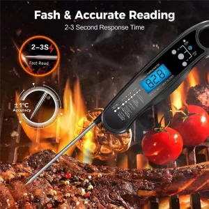 B08B-Electronic Barbecue Thermometer Thermometer BBQ Cooking For Cooking Fast&Precise Food With Backlight