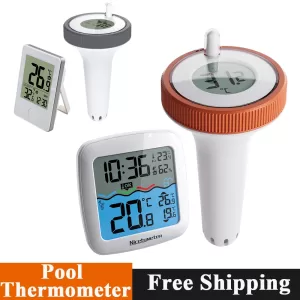 Wireless Pool Thermometer Floating Easy Read Digital Pool Thermometer Wireless with Indoor Temperature Humidity Monitor